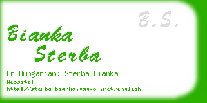 bianka sterba business card